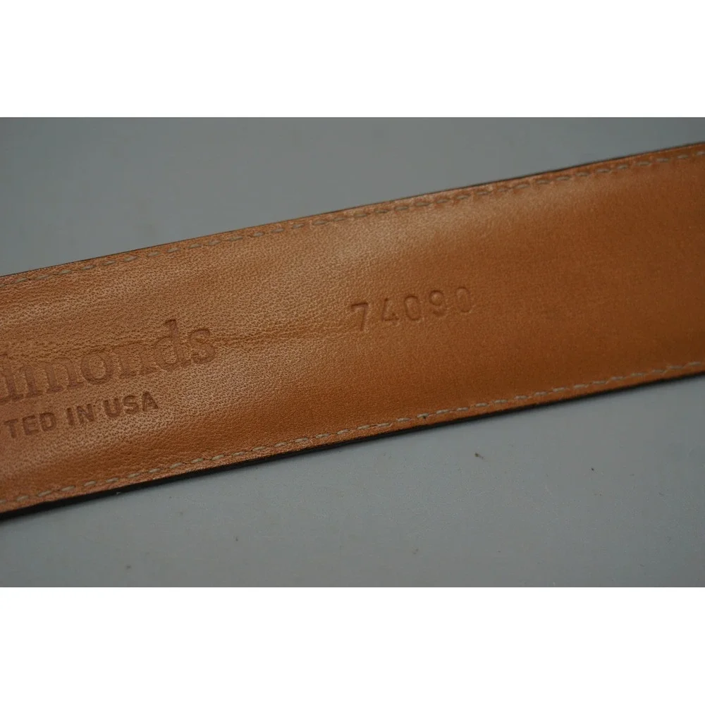 Allen Edmonds Mens Brown Leather Brogue Perforated Belt 44 Handcrafted USA 74090